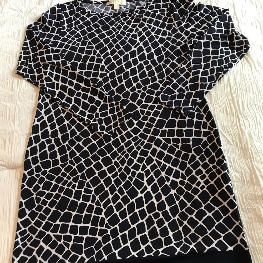Michael Kors long sleeve navy dress